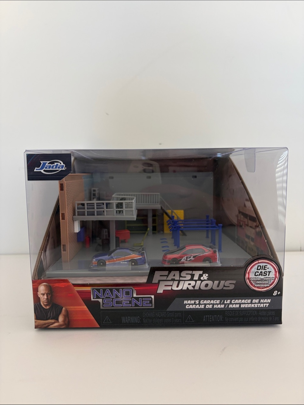 Fast & Furious Nano Scene - Han's Garage Playset (Gray/Red)
